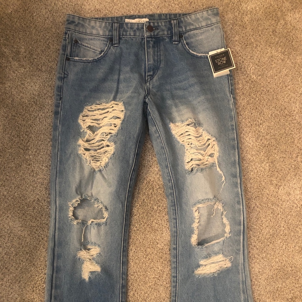 Volcom “Stone Row” Straight & Destroyed Jeans